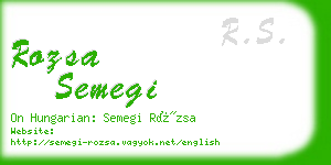 rozsa semegi business card